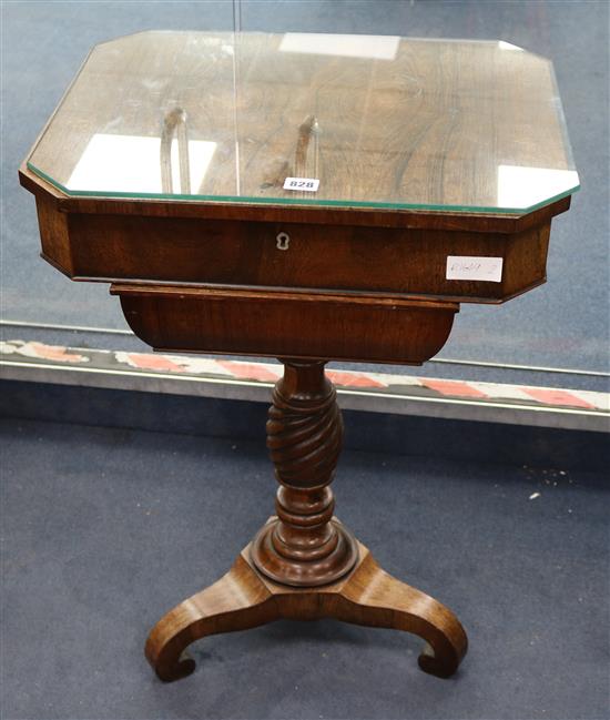 A Victorian work table, H.75cm